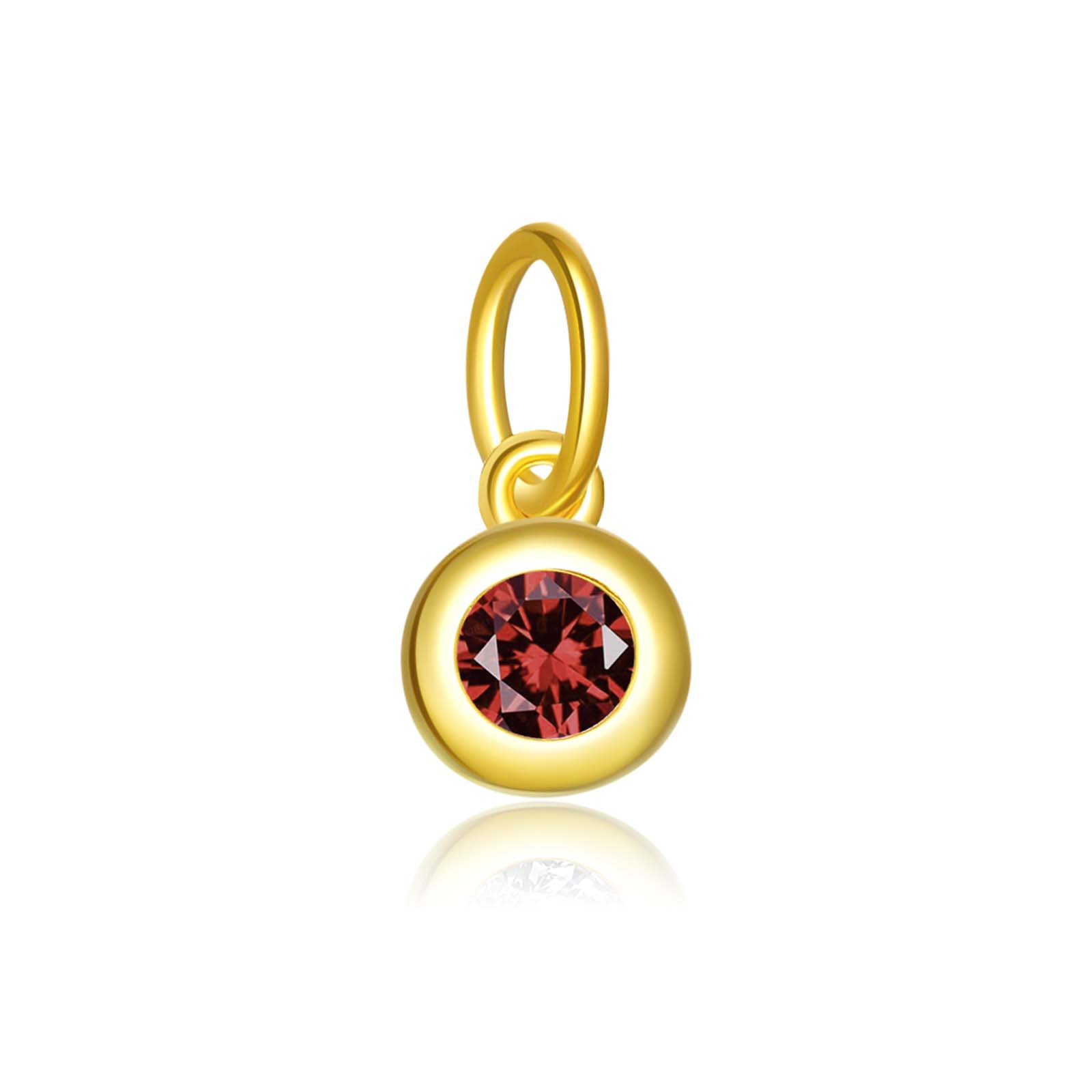 18K gold - garnet red