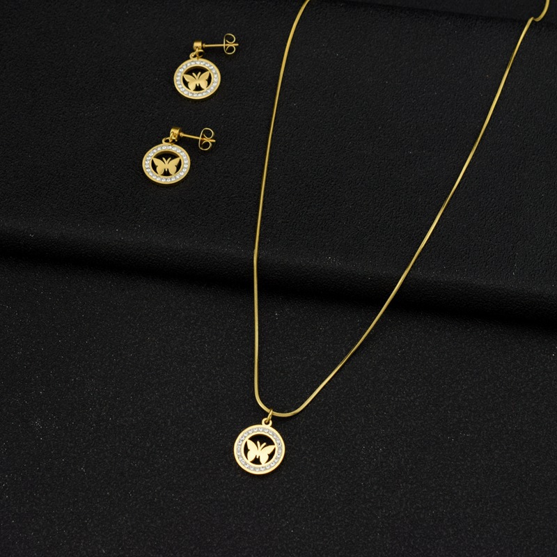 Necklace 45+5CM446 earrings set