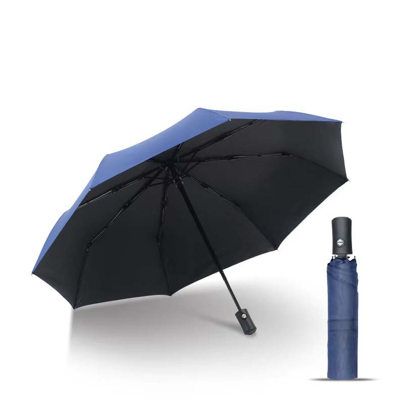 8 Bone 306 full automatic umbrella   vinyl sunscreen umbrella Navy blue