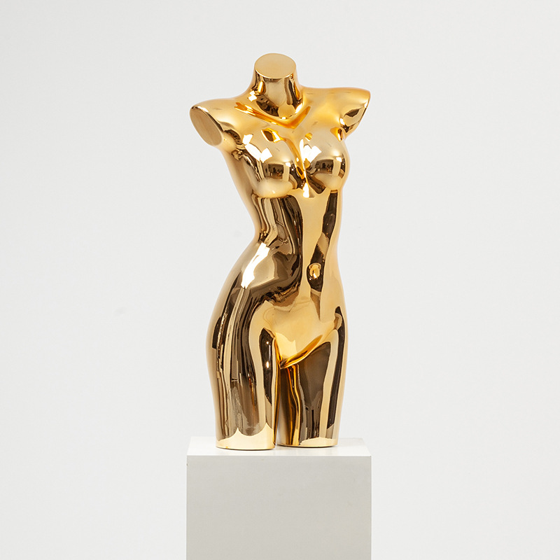 Gold oblique shoulder half mold-Height 89cm, chest 85cm, waist 60cm, hip 89cm
