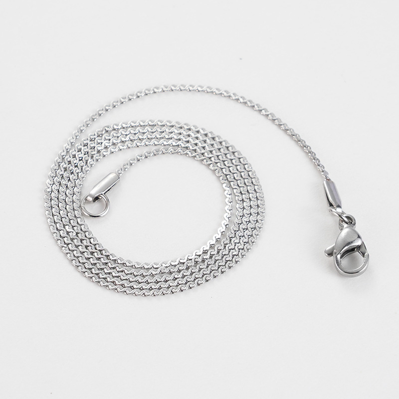 Steel color chain width 0.9MM (0.3 wire) *55CM