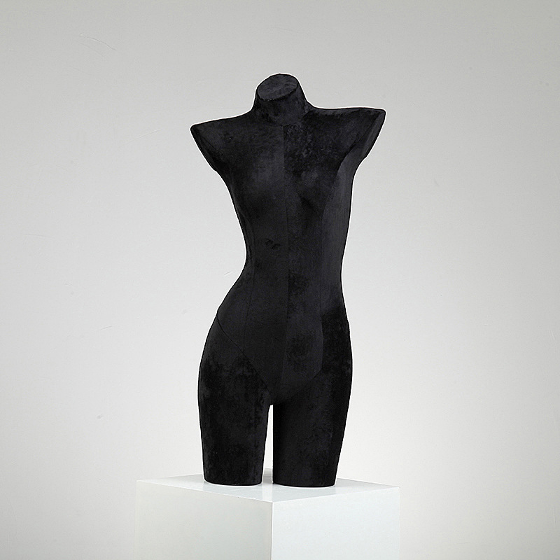 Black velvet bust model-Height 89cm, bust 85cm, hip 89cm, waist 60cm