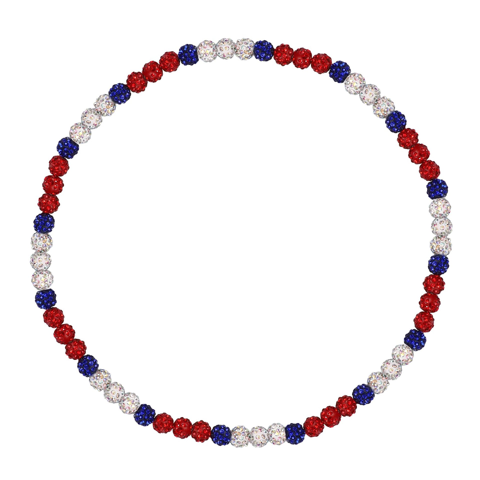 8mm red, white and blue diamond