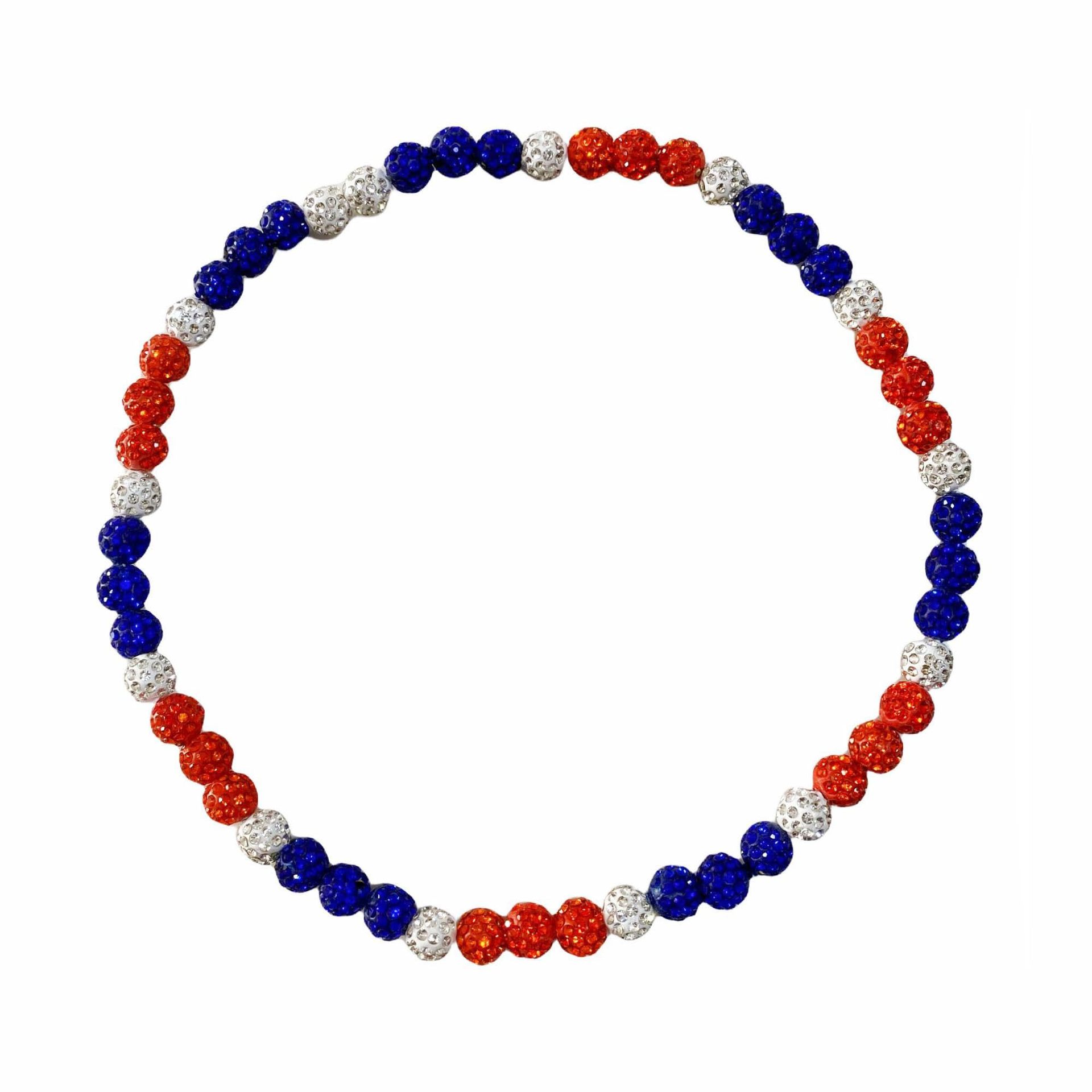 10mm red, white and blue diamond