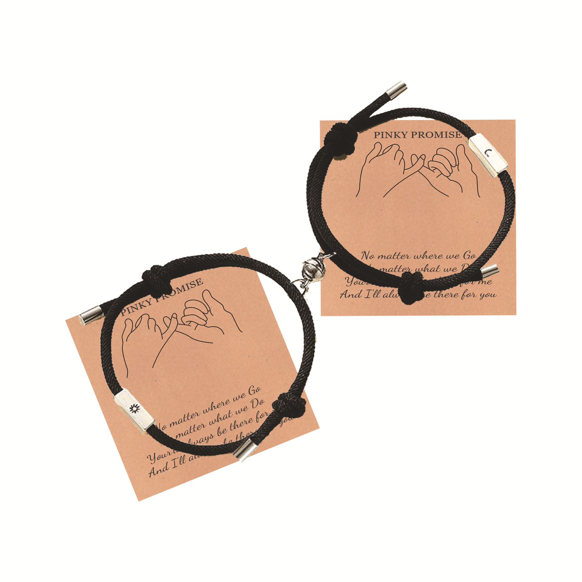 2:Double black rope sun-moon couple bracelet