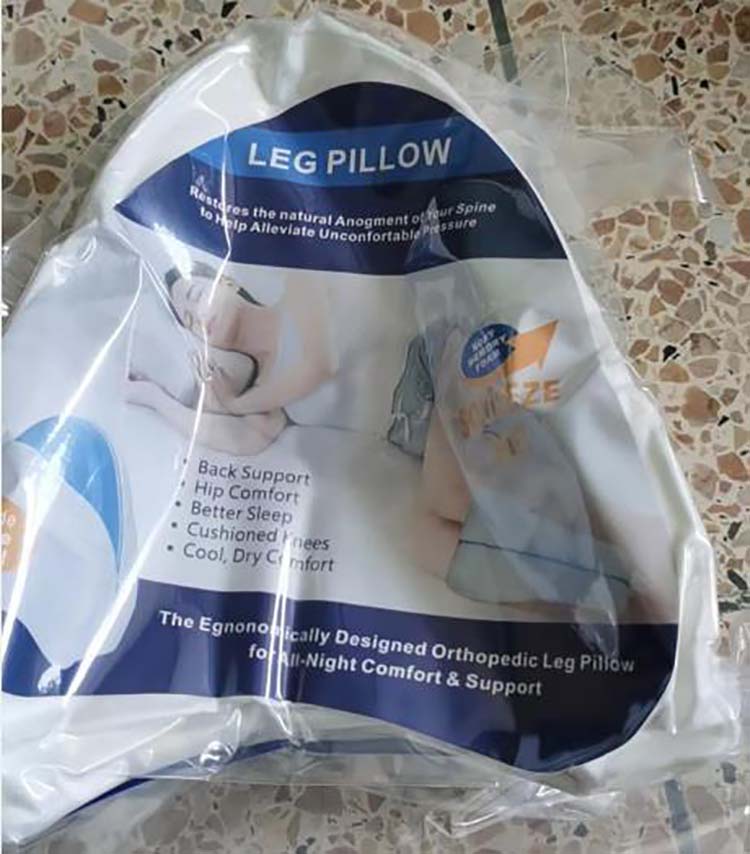 Vacuum blue leg pillow