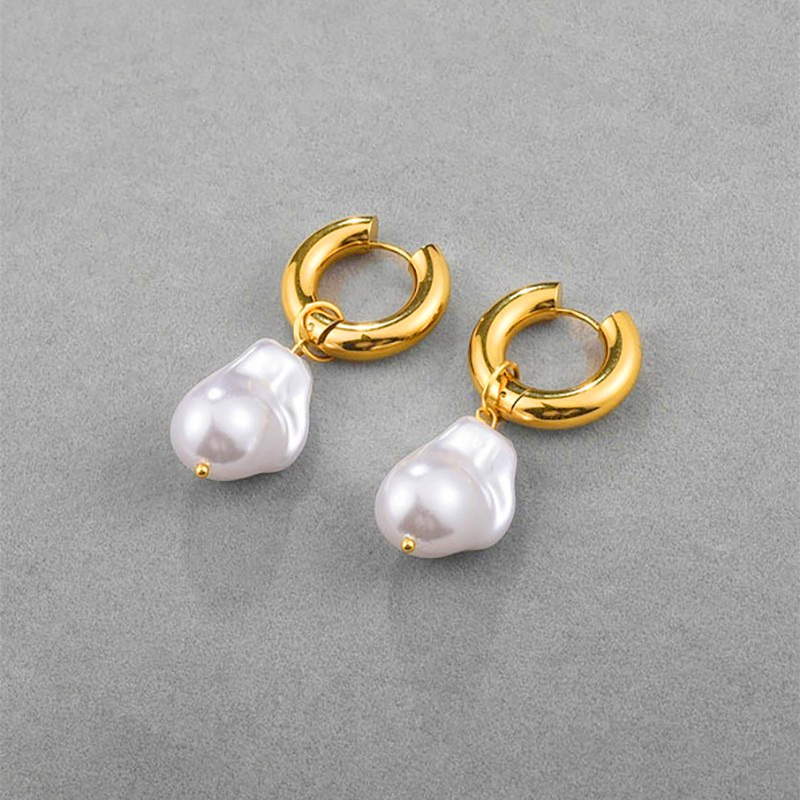 4.0*12mm gold large pearl