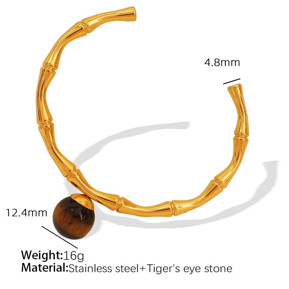 tiger-eye stone gold bracelet