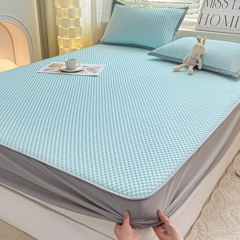 skyblue-Bed Fitted Sheet