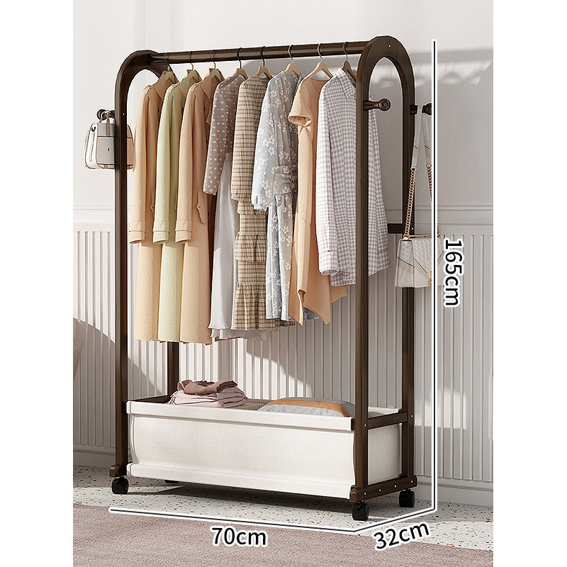 Walnut color 70-storage coat rack