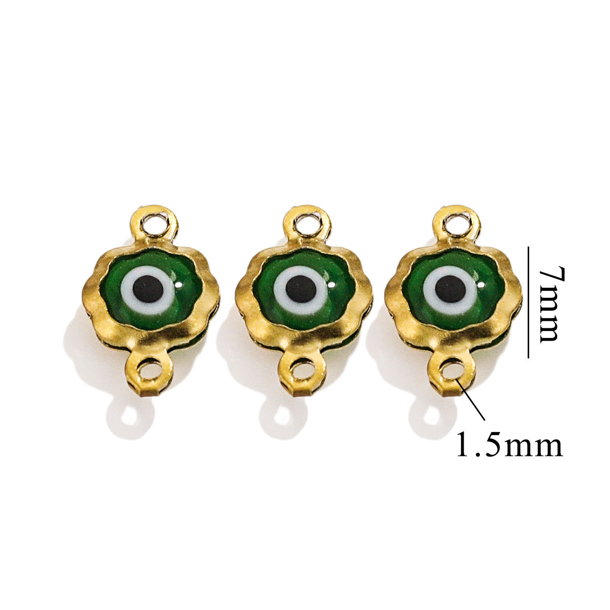 Double-hole-gold-green