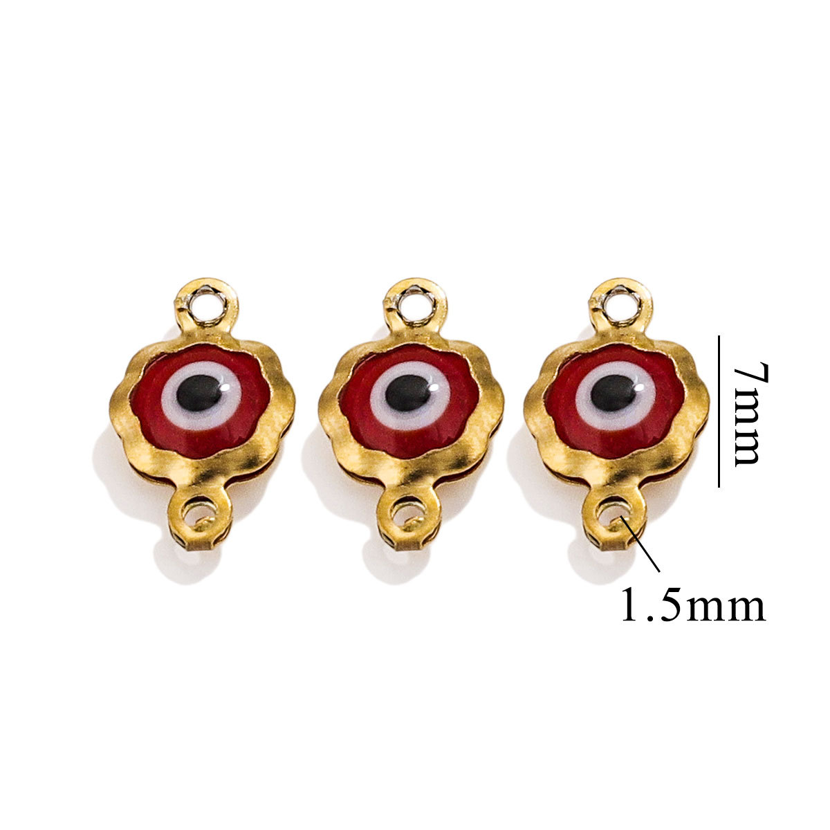 Double-hole-gold-red