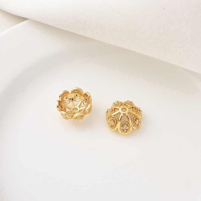 4:B Gold diameter 13MM(one) with 13-15 beads