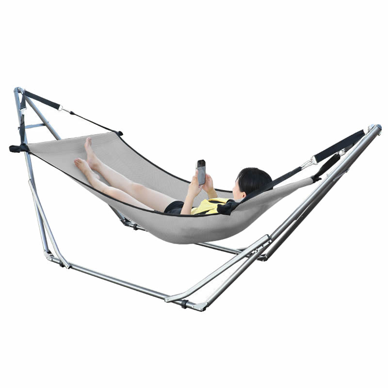 Grey hammock and bracket