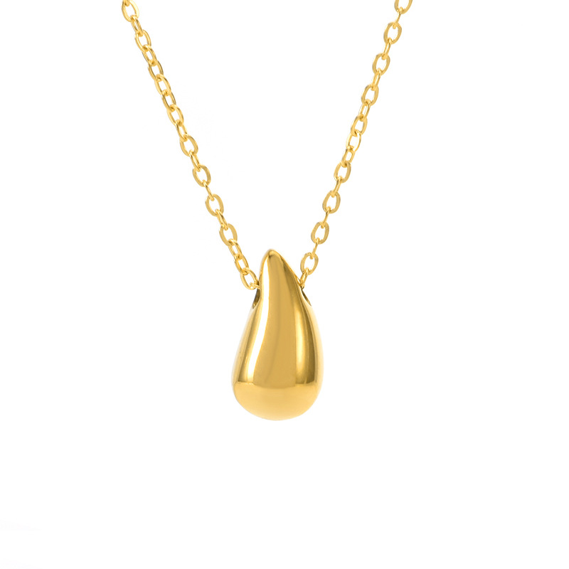 4:Golden water drop necklace 40 5cm