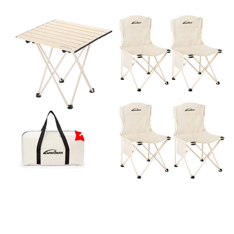 Five-piece set: Large chair   square table