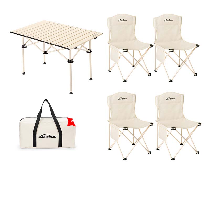 Five-piece set: large chair   long table