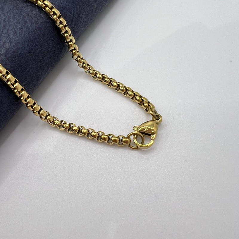 Gold 3.0*60 square pearl chain