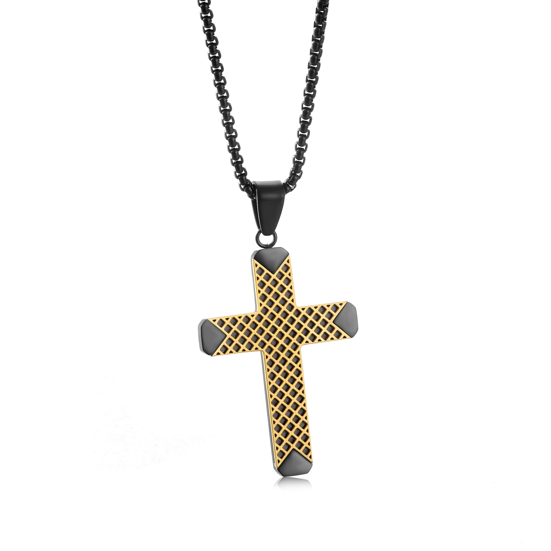 8:Gold and black with chain -60CM