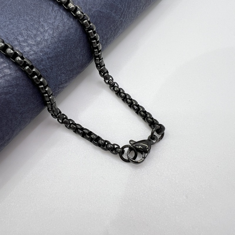 8:Black 3.0*60 square pearl chain