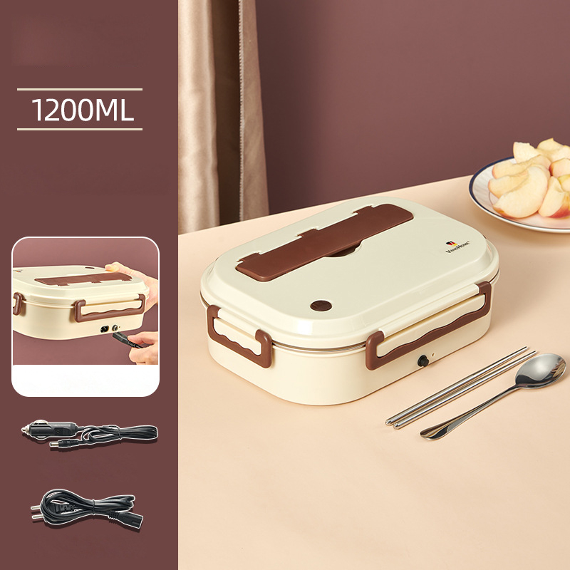 Coffee color lunch box - home car dual mode