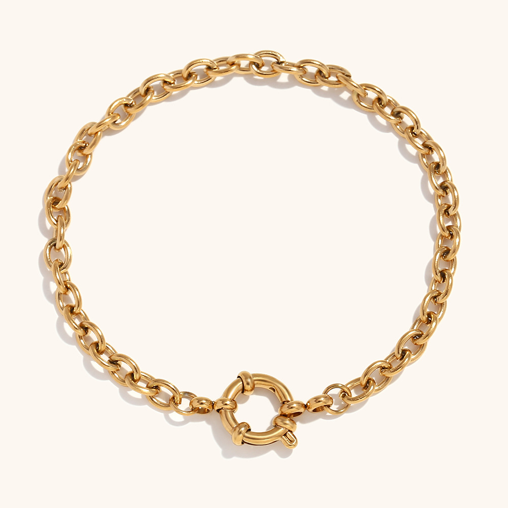 3mm O-Chain Bracelet 17cm - Gold