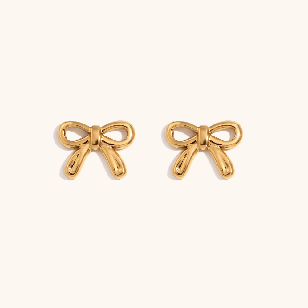 Casting simple bow earrings