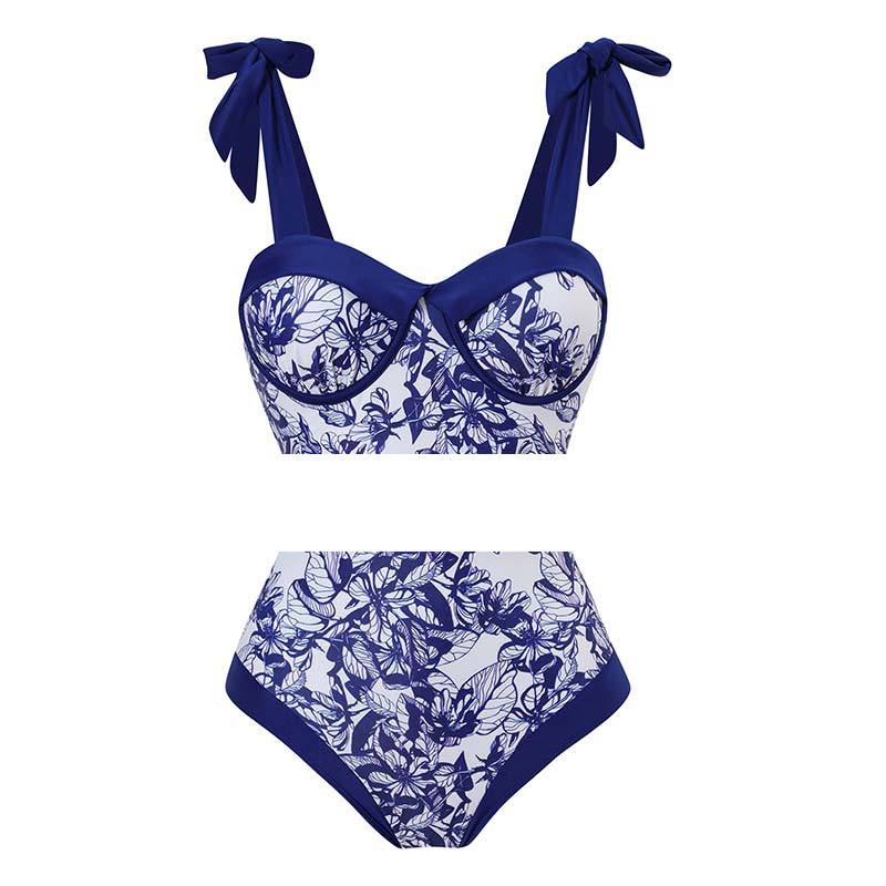 Blue flower bikini