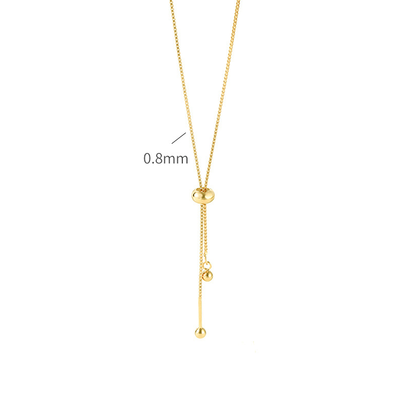 YL225- Yellow and gold necklace-51cm