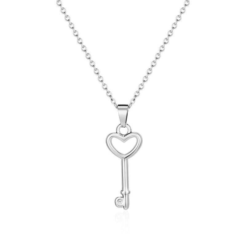 key necklace steel color
