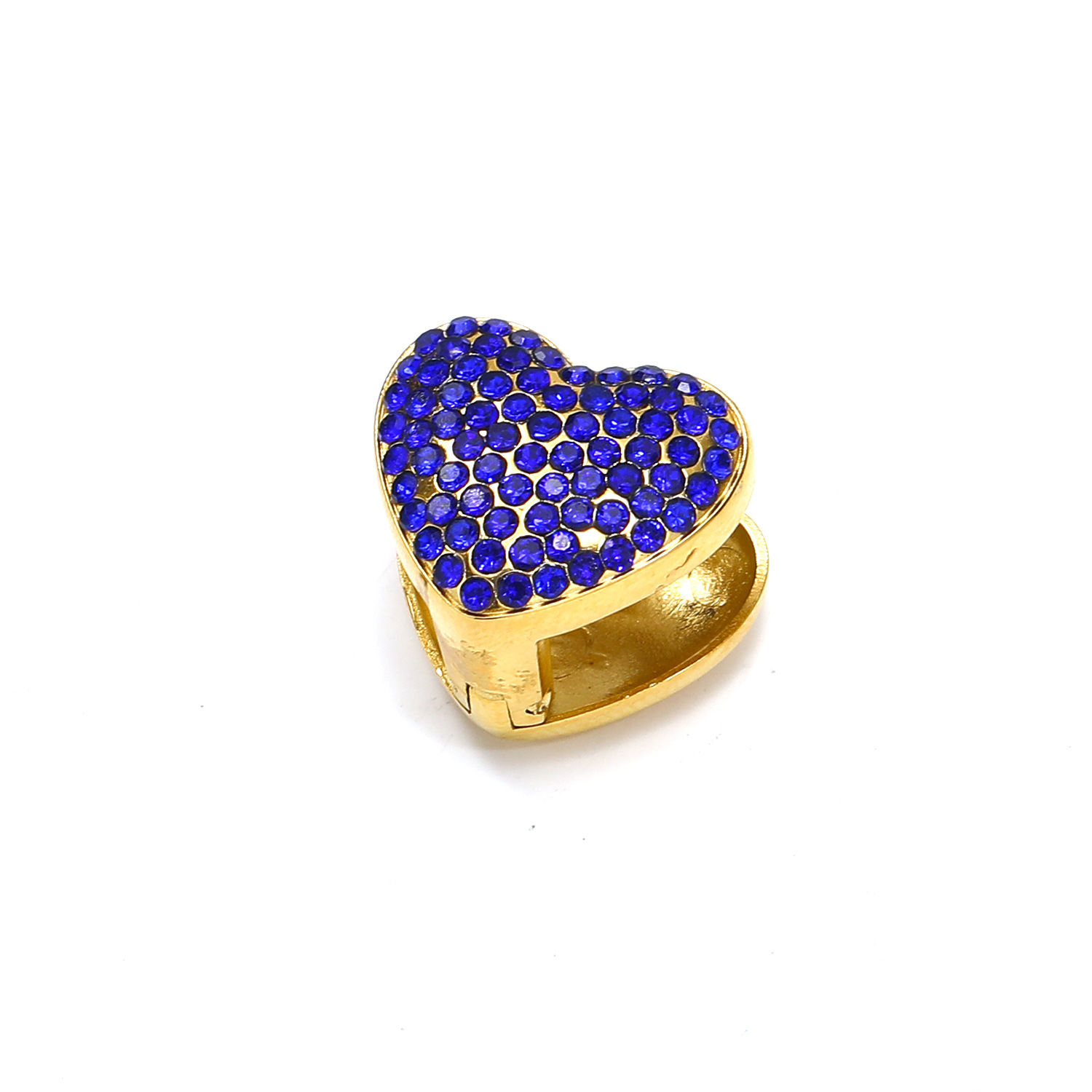Heart-shaped blue zircon