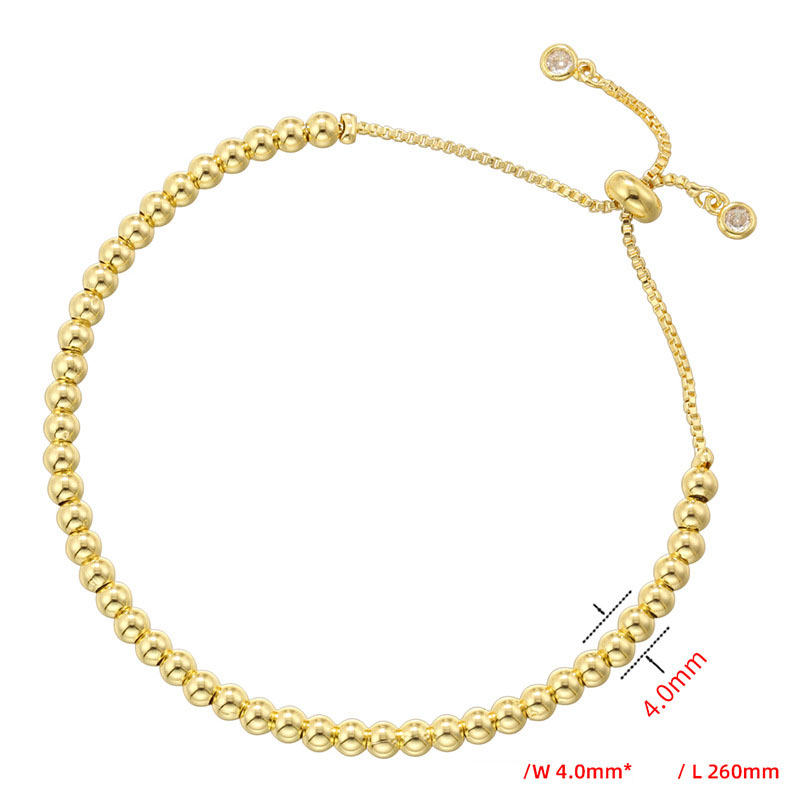 Gold 4mm pull-out bracelet