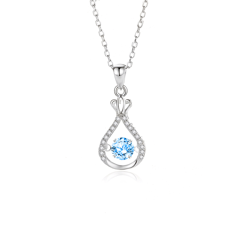 FDTD-042- Zircon Blue diamond white gold