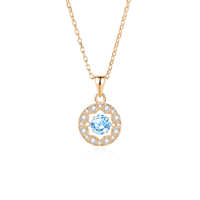FDTD-024- Zircon Blue diamond rose gold