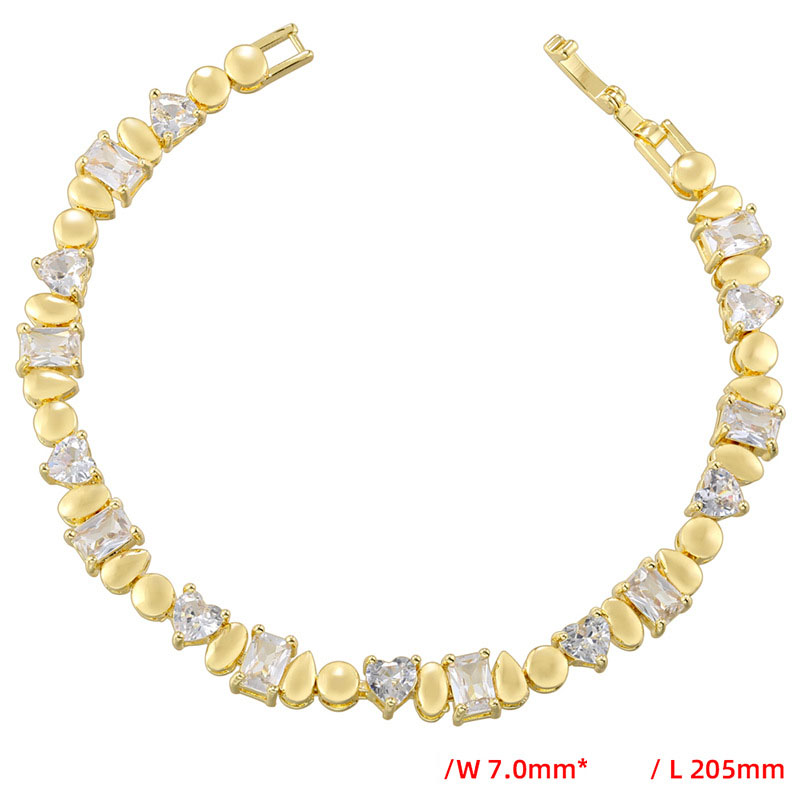 Gold and white diamond bracelet