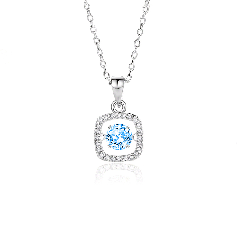 FDTD-038- Zircon Blue diamond white gold