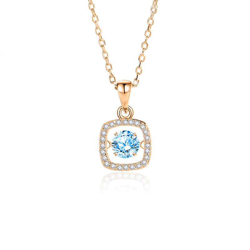 FDTD-038- Zircon Blue diamond rose gold