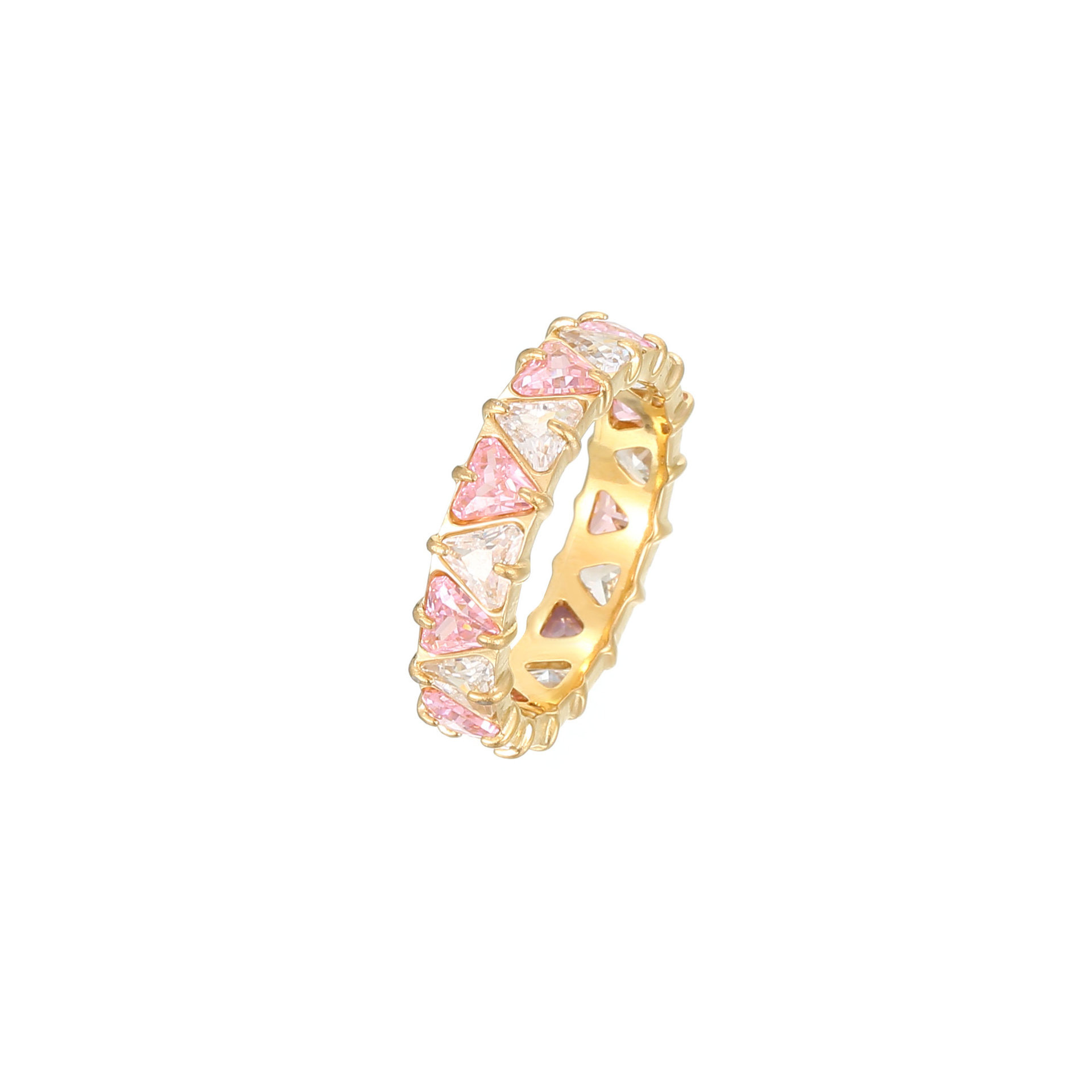 Gold - pink clear zircon
