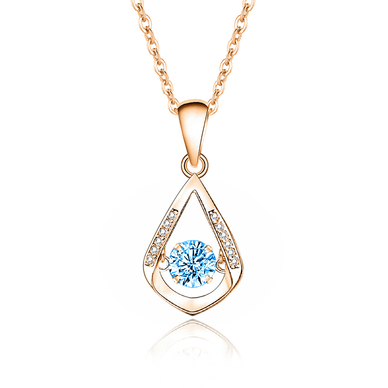 FDTD-005 (Zircon Sea Blue diamond rose gold)