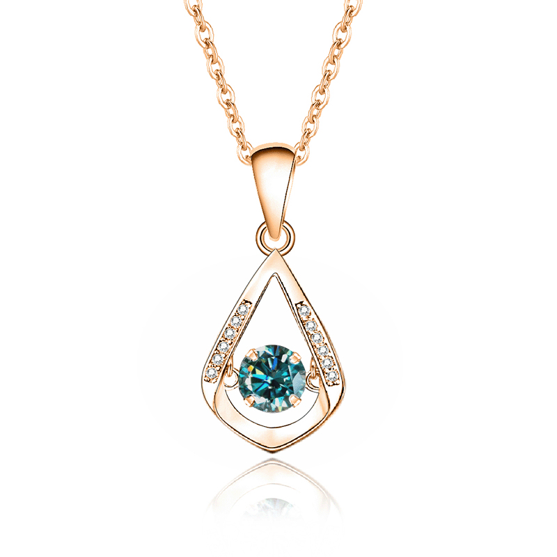 FDTD-005 (Mosan Blue Green diamond Rose gold)