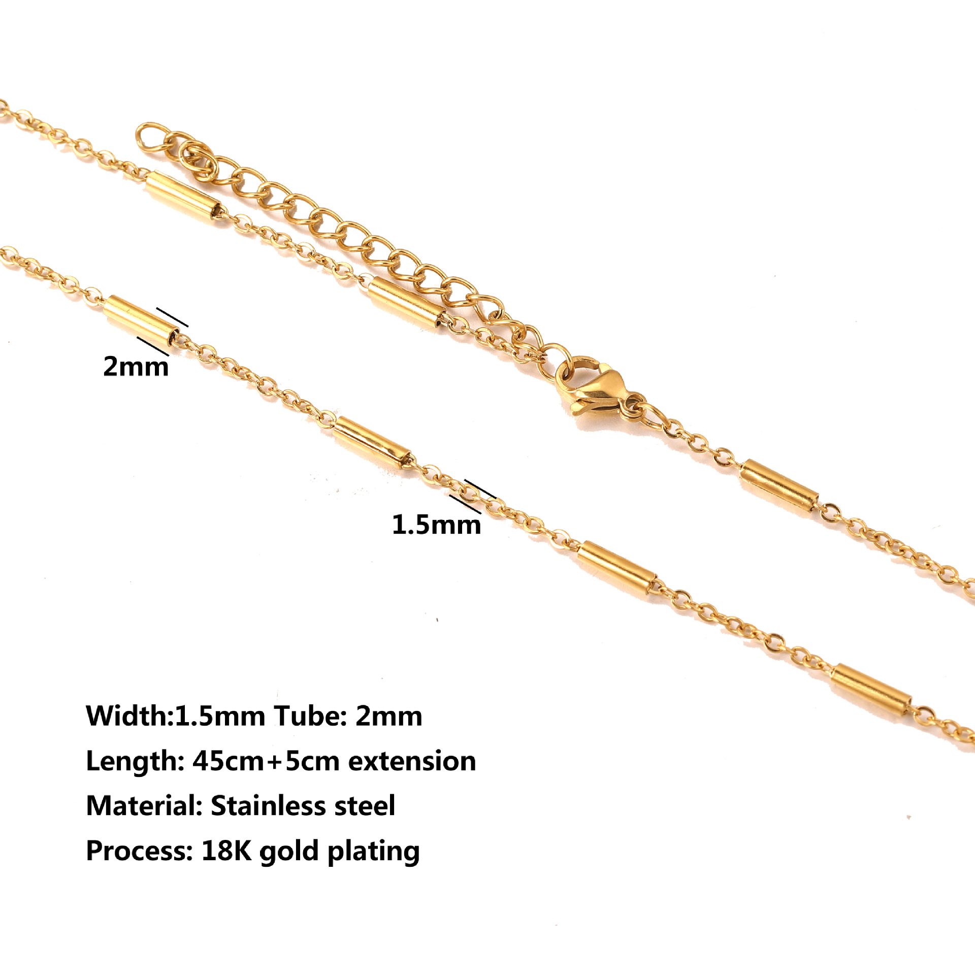 16:Pinch chain - gold
