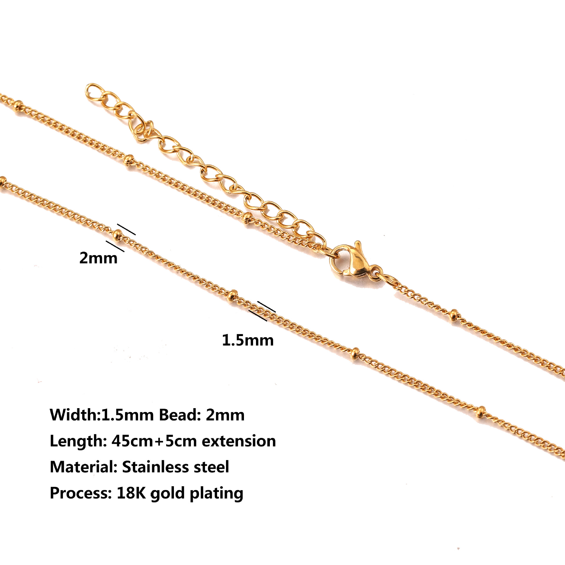 Bead chain-gold