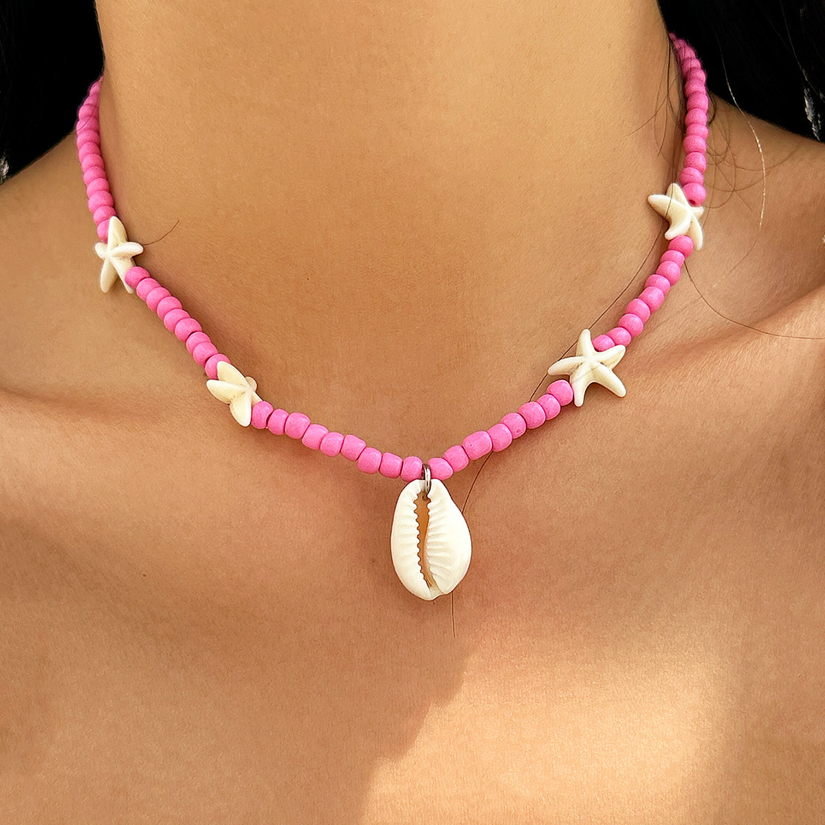 Starfish white K-pink