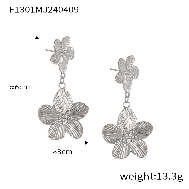 2:F1301- Steel earrings