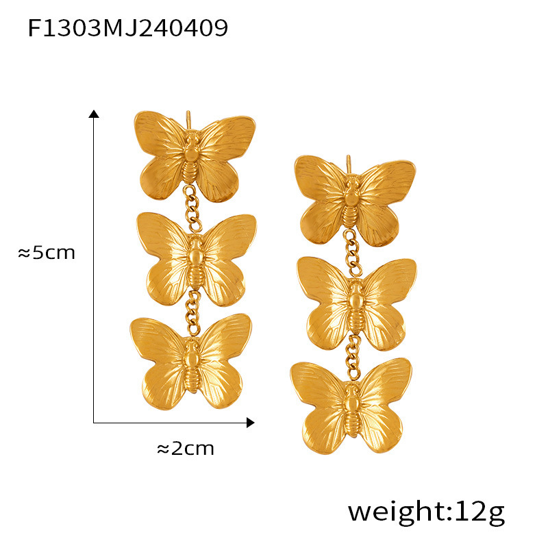 5:F1303- Gold earrings