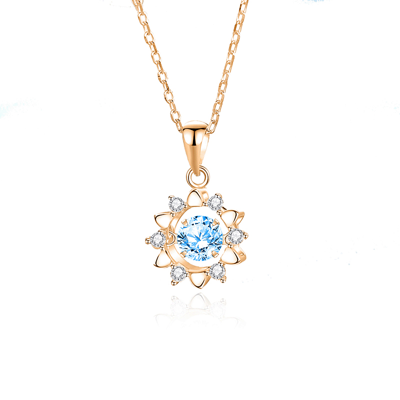 FDTD-026- Zircon Blue diamond rose gold