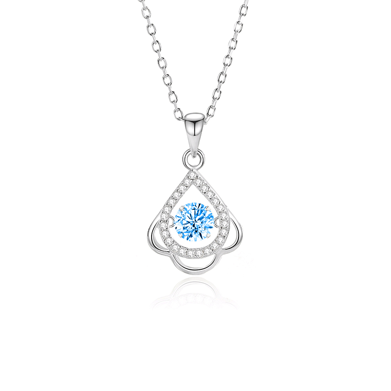 FDTD-036- Zircon Blue diamond white gold