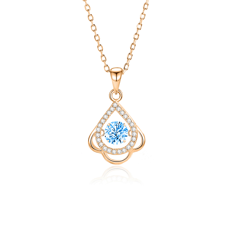 FDTD-036- Mosan Blue diamond rose gold