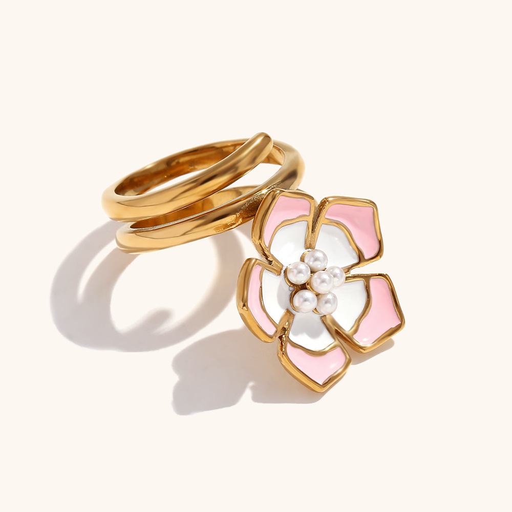 Ring - Gold - Pink White