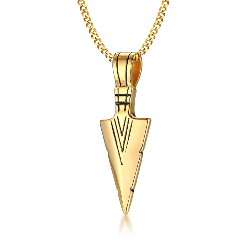 Gold pendant and grinding chain